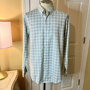EUC Mens Brooks Brothers Regent Fit Non-Iron Green Plaid Button Down Shirt LARGE